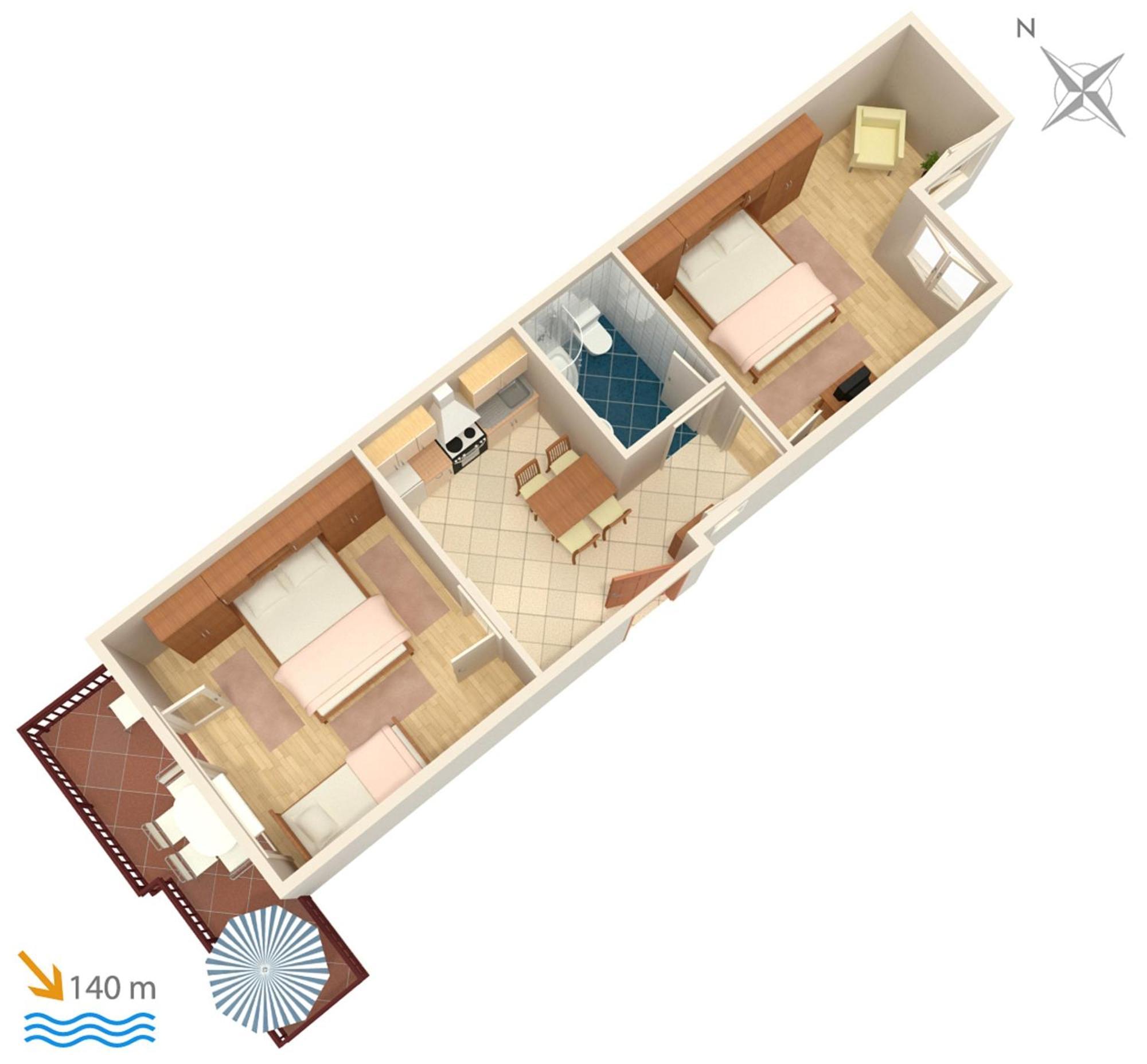 Apartments And Rooms By The Sea Brela, Makarska - 2752 Eksteriør bilde